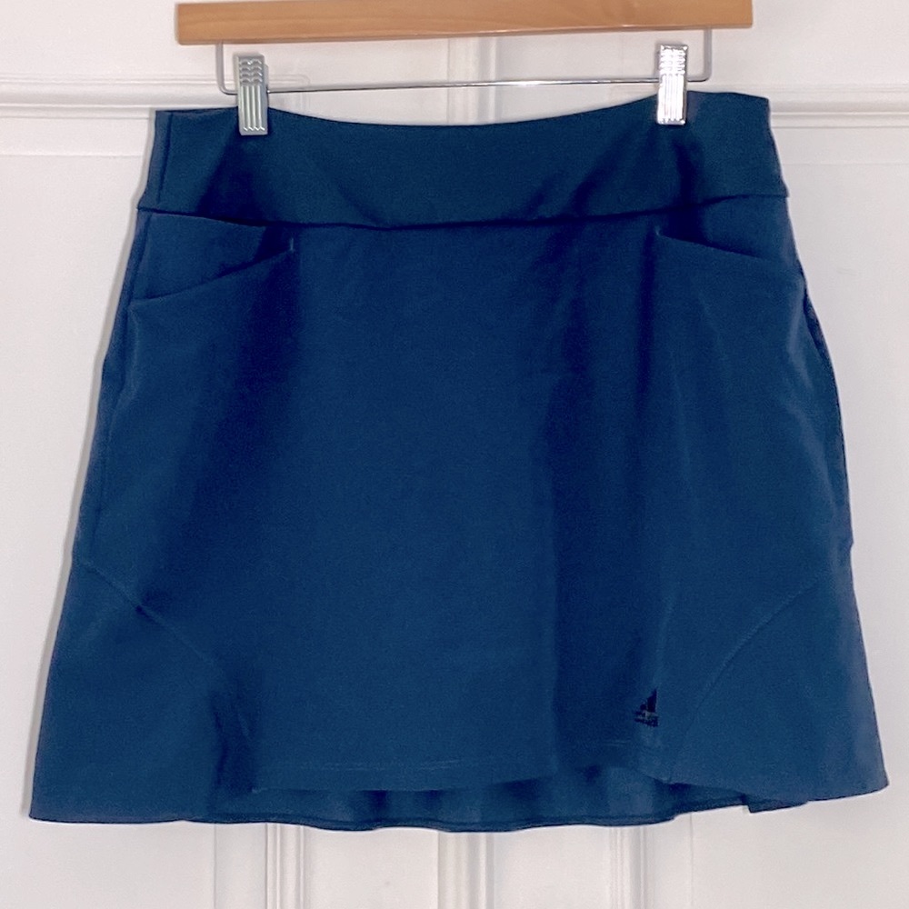 Adidas Golf Skort Navy Blue Performance Wear 4 Pockets
